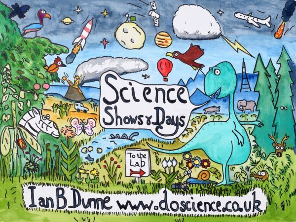 Science shows for primary schools postcard